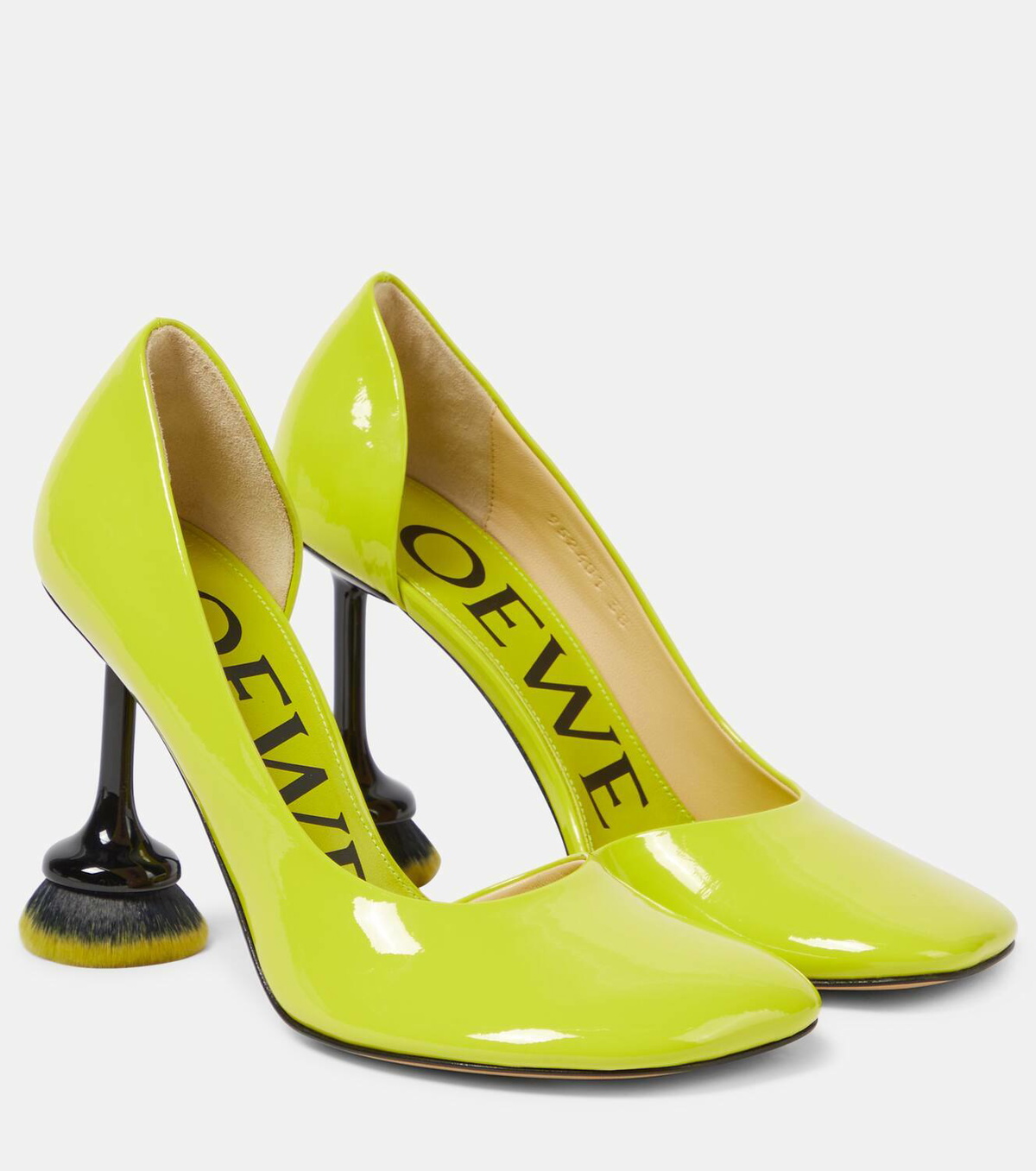 Loewe Toy Brush 90 patent leather pumps Loewe