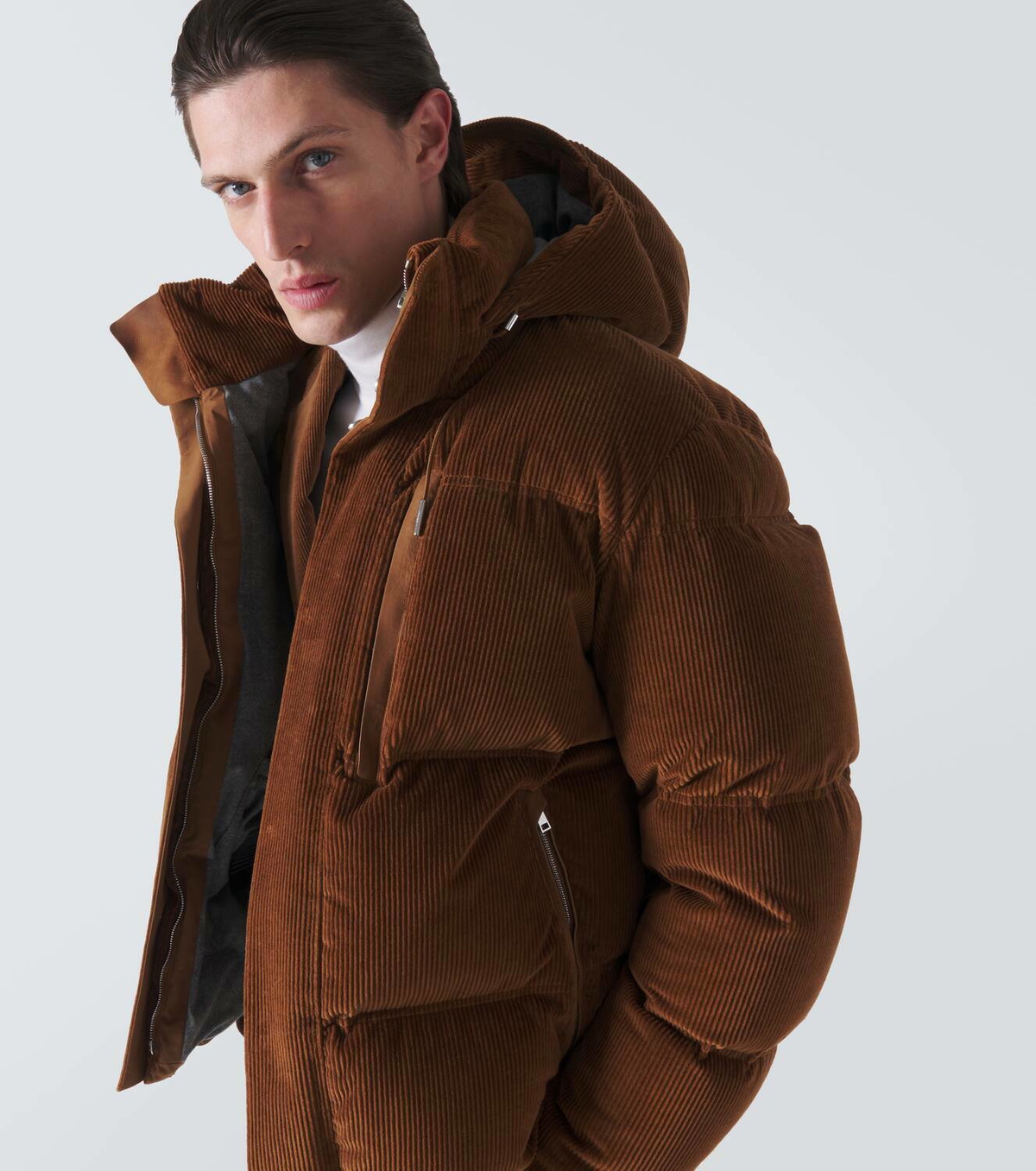 Zegna Cotton and cashmere corduroy down jacket Zegna