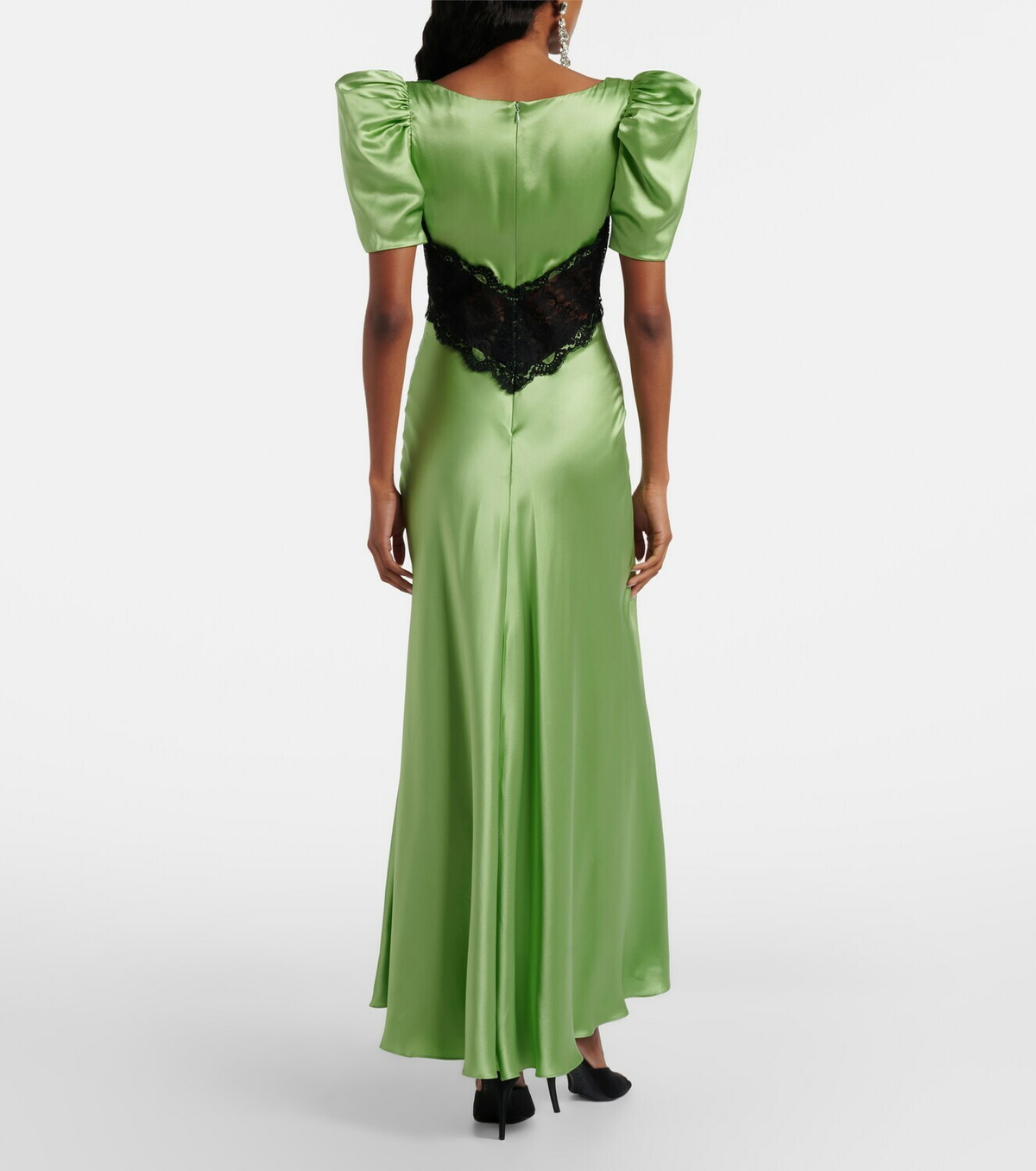 Rodarte Lace-trimmed silk cocktail dress