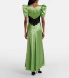 Rodarte Lace-trimmed silk cocktail dress