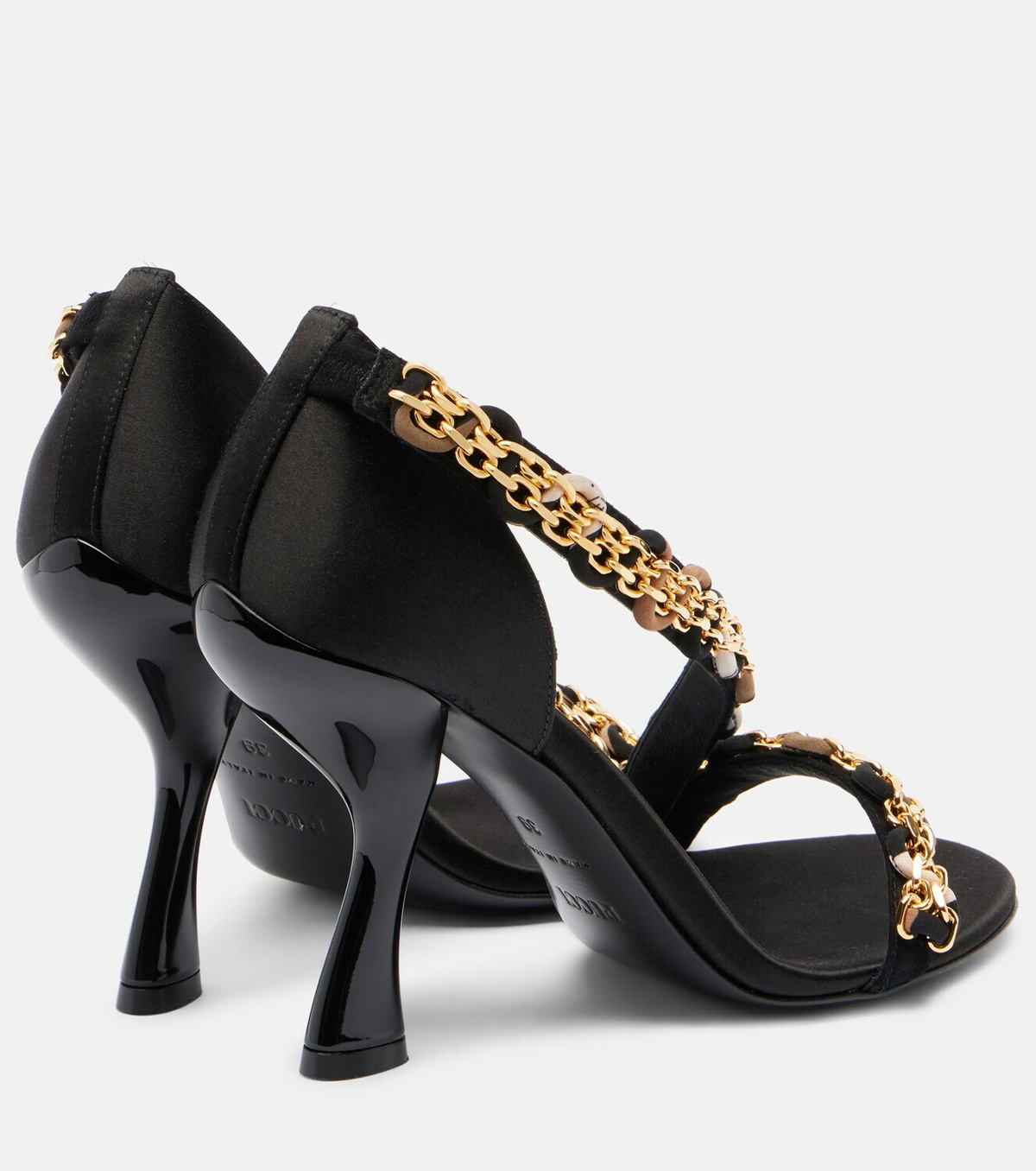 Pucci Chain-detail satin sandals