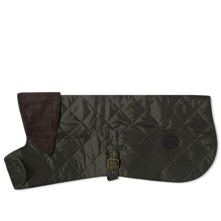 Photo: Barbour Men's Quilted Dog Coat in Olive