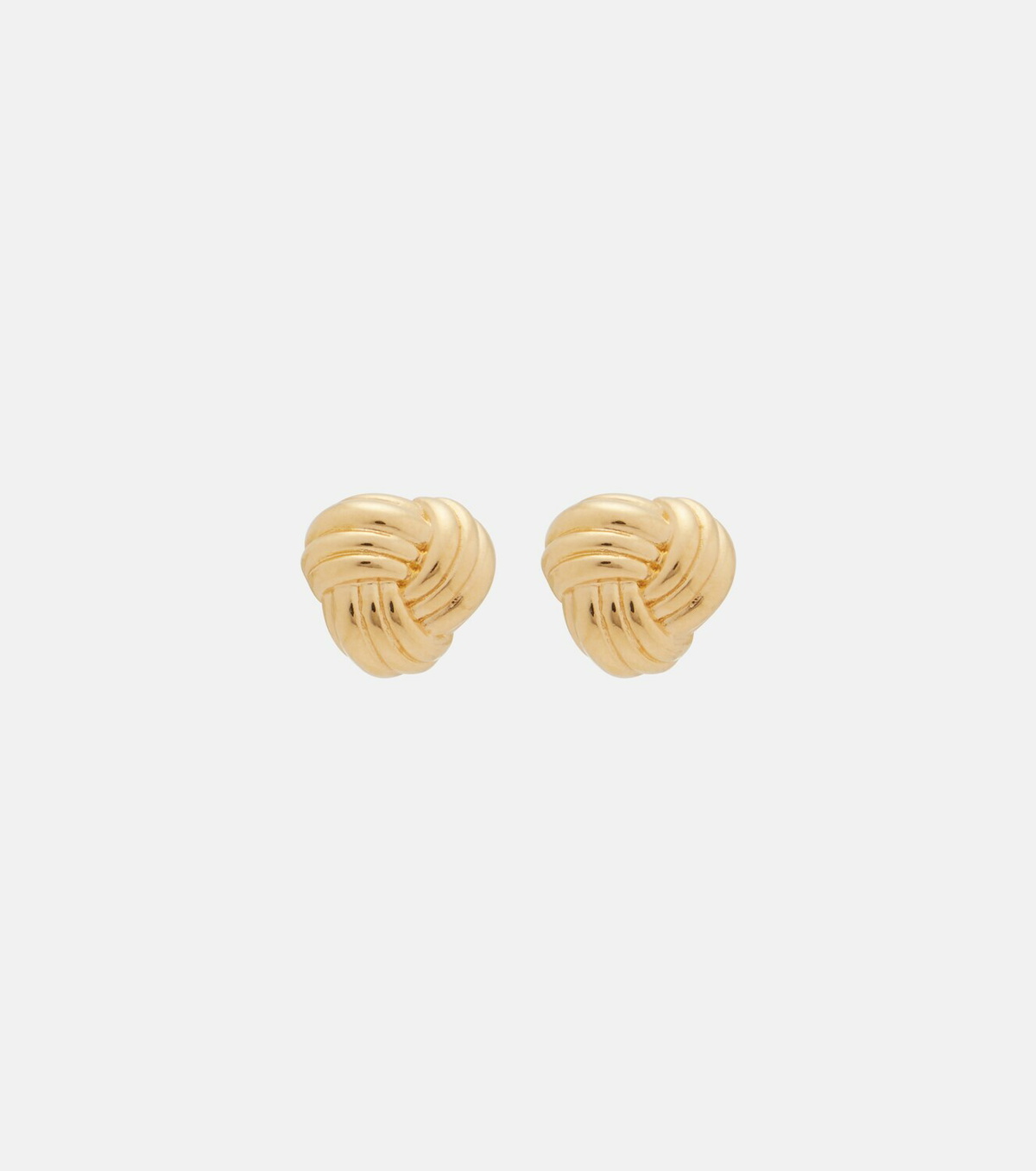 Bottega Veneta Intreccio 18kt gold-plated sterling silver earrings