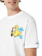 MC2 Saint Barth Man Cotton T-shirt With Cryptopuppets Ducky Bollicine Front And Back Placed Print | Cryptopuppets Special Edition