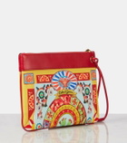 Dolce&Gabbana Small leather trimmed clutch
