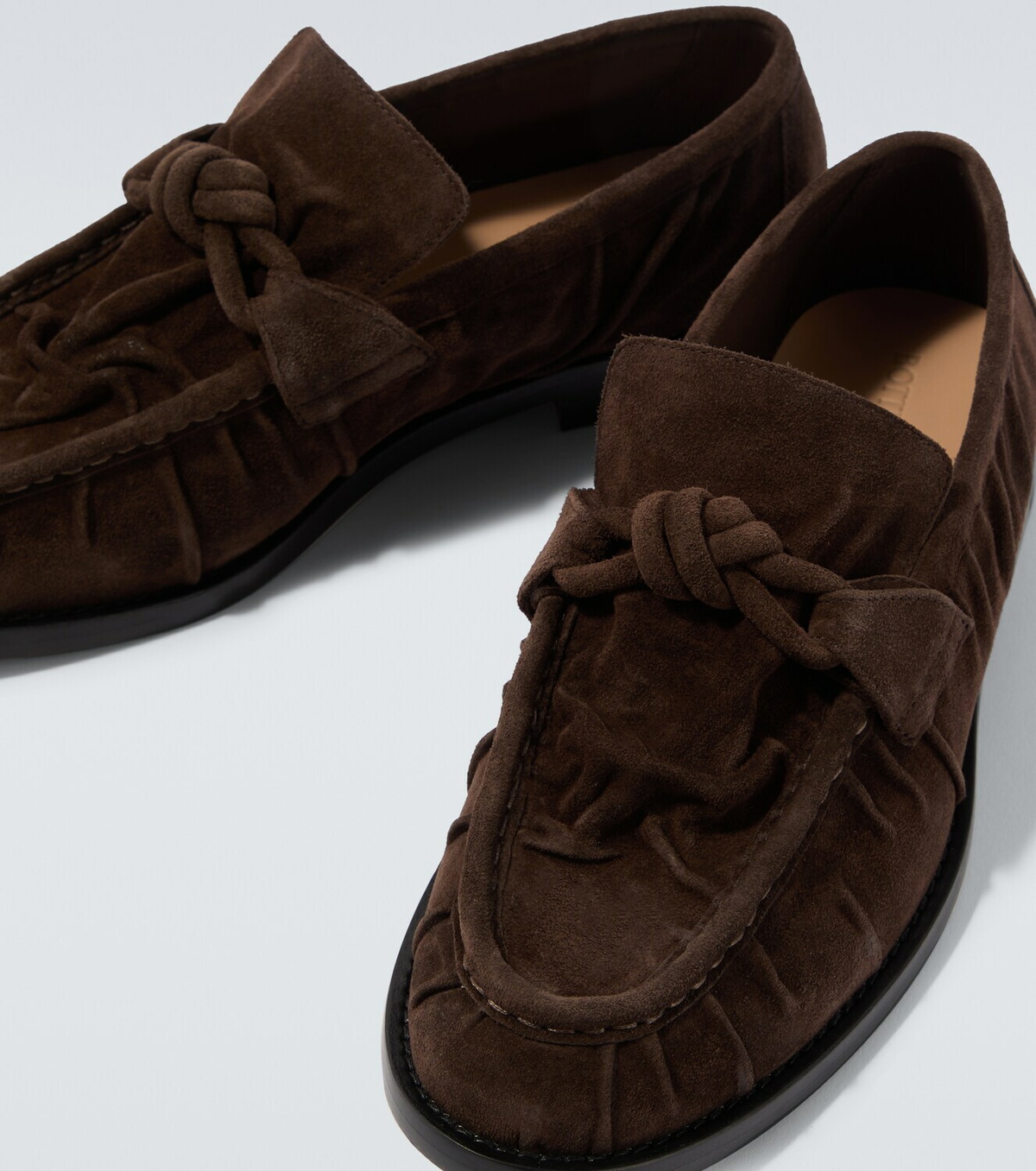 Bottega Veneta Astaire Knot suede loafers