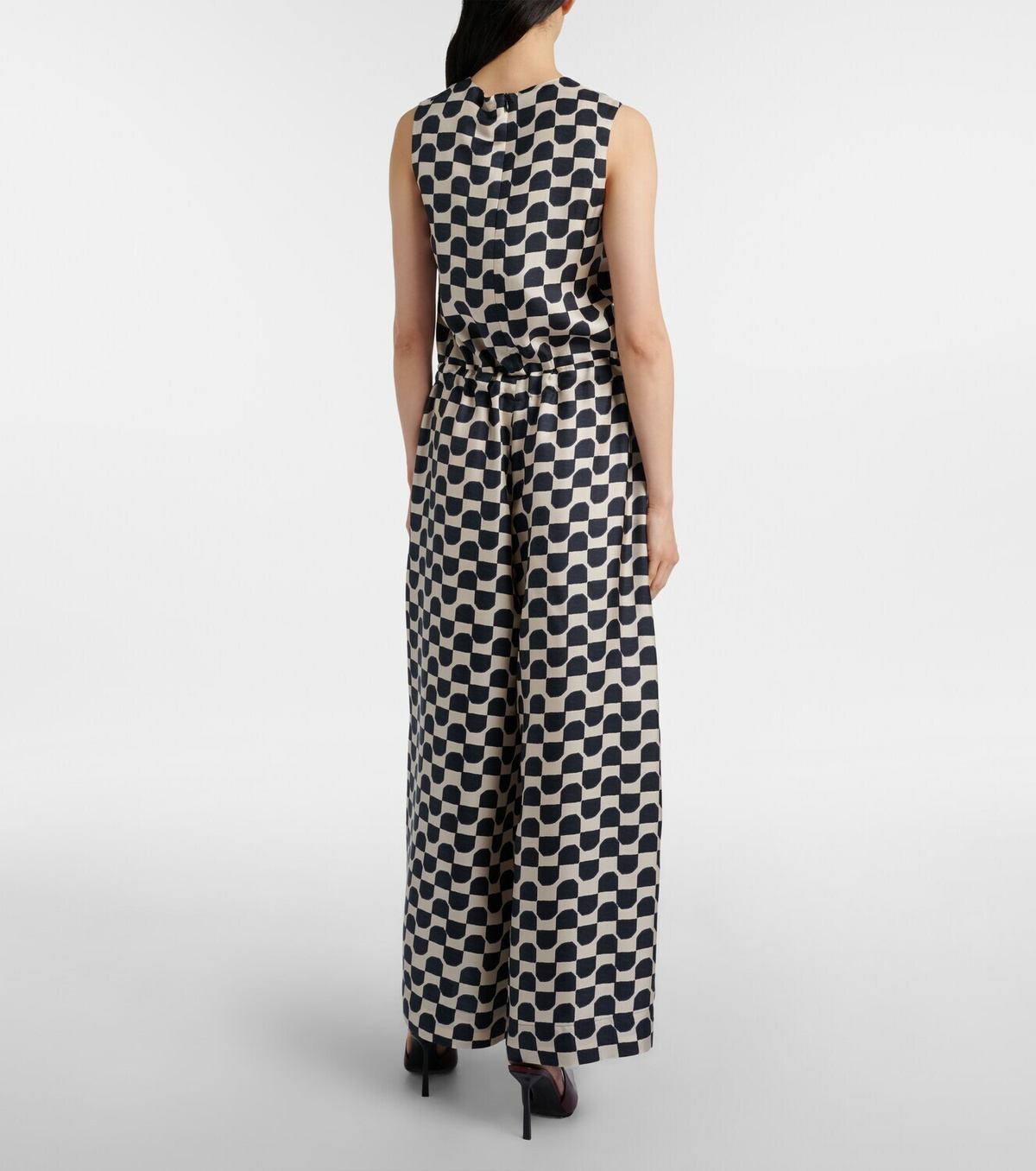 'S Max Mara Ronchi printed silk jumpsuit