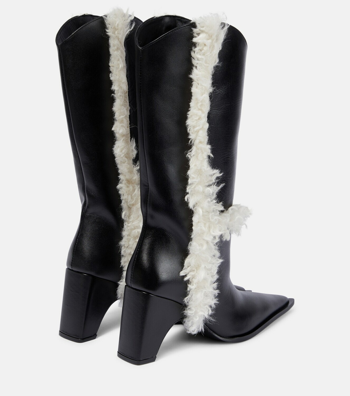 ロングブーツ Coperni Beige Leather Bridge Boot Beige Bridge Cowboy Boots by Coperni on Sale
