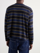 Rag & Bone - Striped Cotton-Jersey T-Shirt - Blue