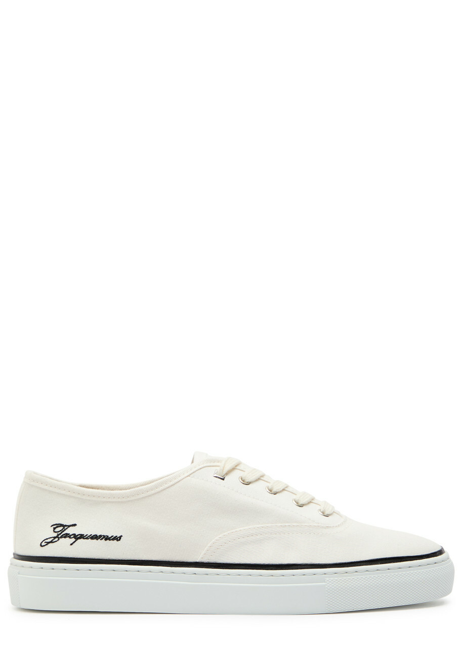 Jacquemus Les Fefe Logo-embroidered Canvas Sneakers Off White