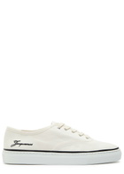 Jacquemus Les Fefe Logo-embroidered Canvas Sneakers Off White