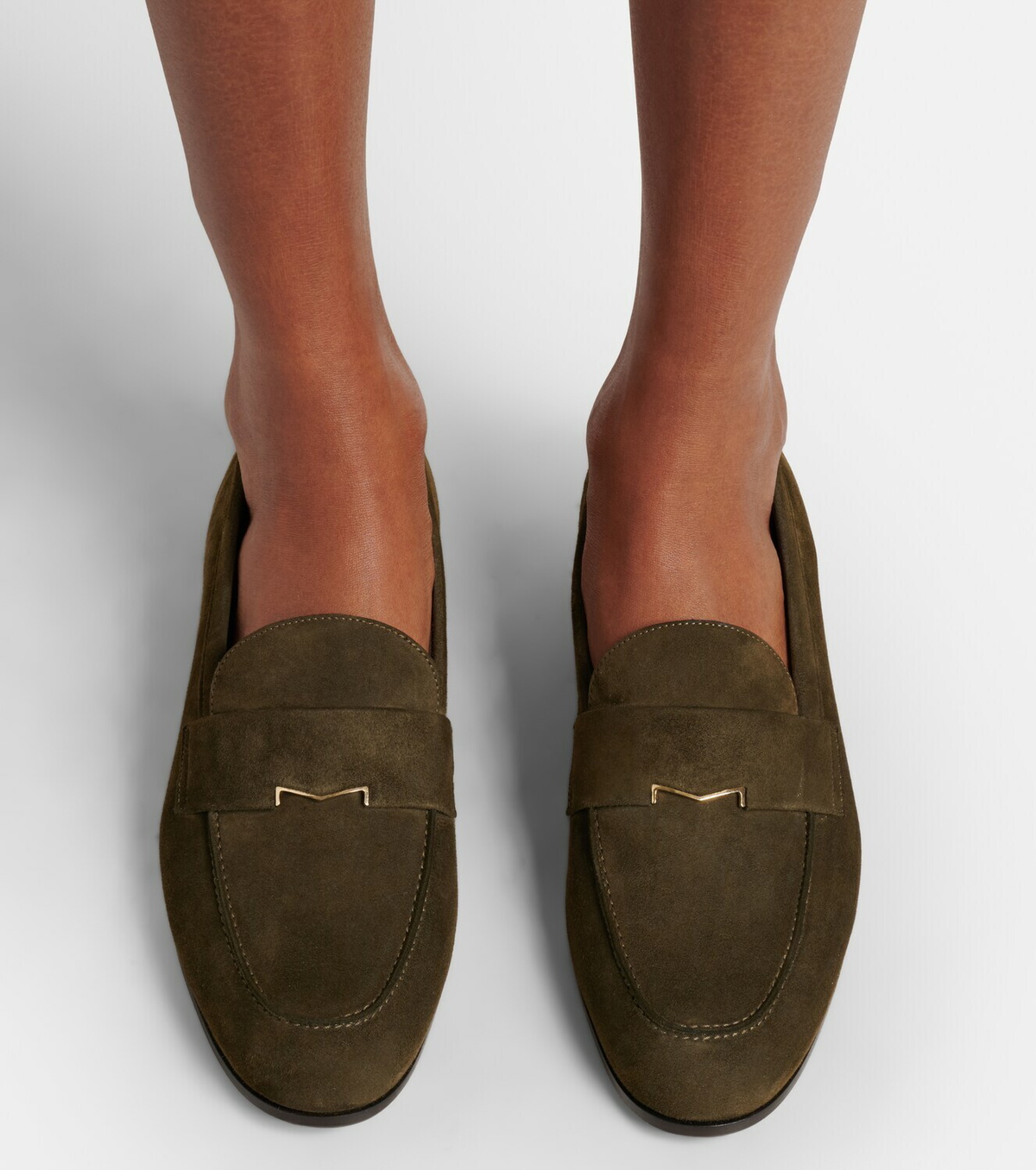 Max Mara Embellished suede loafers