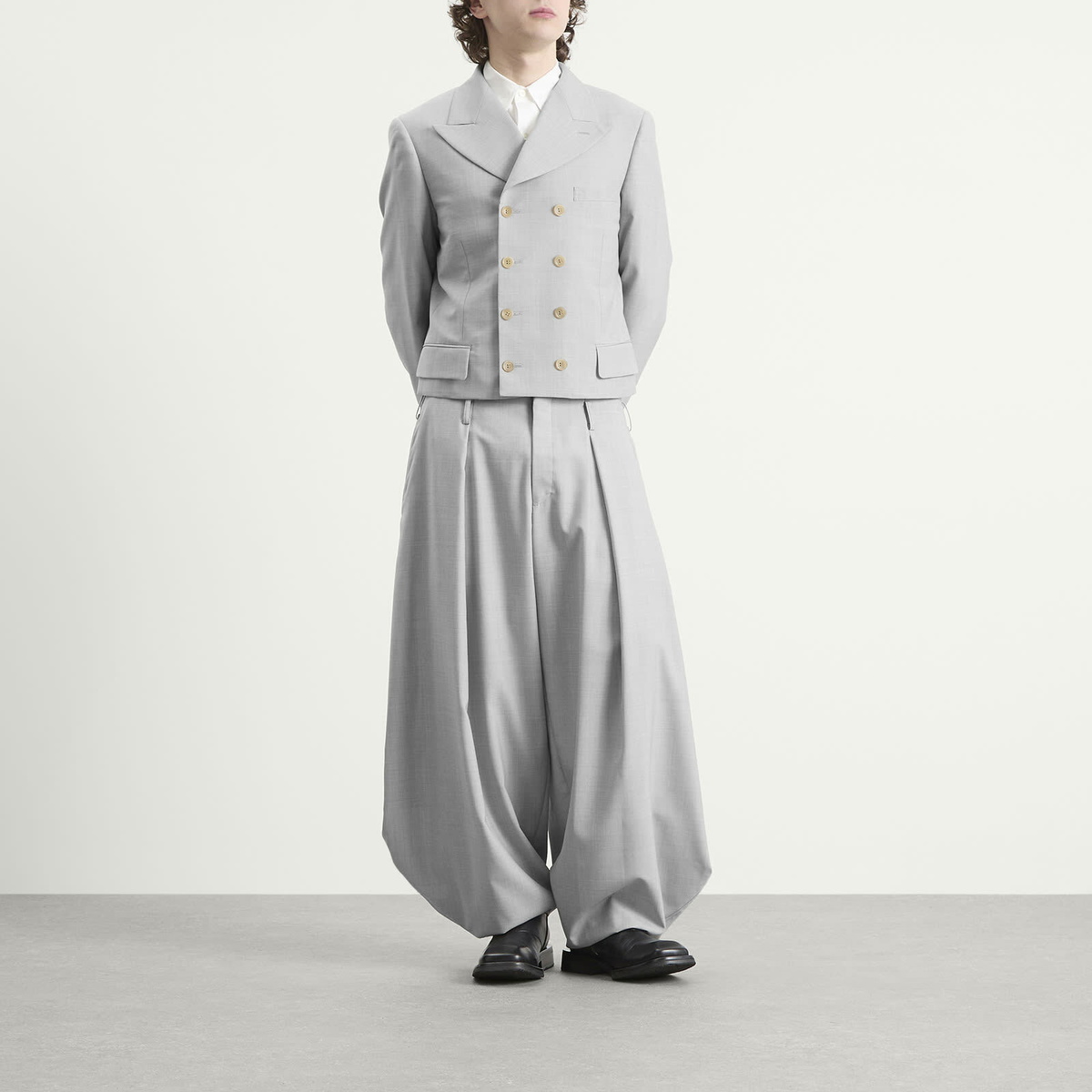 Comme des Garçons Homme Plus Men's Structured Jacket in Light Grey