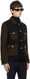 Ernest W. Baker Black & Brown Four-Pocket Jacket