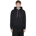 Comme des Garcons Homme Deux Black Jersey Zip Hoodie