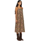R13 Brown Relaxed Strappy Midi Dress