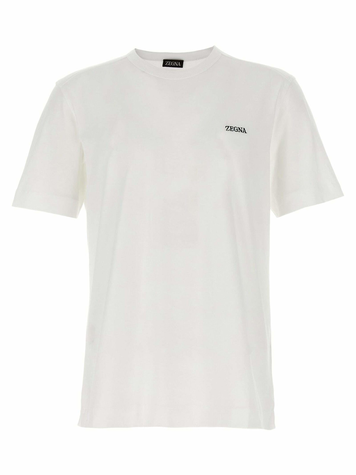 Tシャツ・カットソー ZEGNA COTTON T-SHIRT WITH LOGO EMBROIDERY Zegna Logo Embroidery T-shirt Zegna