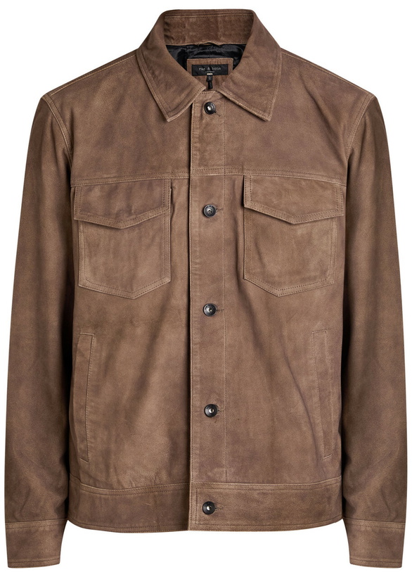 Photo: Rag & Bone Suede Overshirt Brown