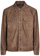 Rag & Bone Suede Overshirt Brown