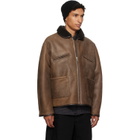 Cawley Brown Aviator Flying Leather Jacket