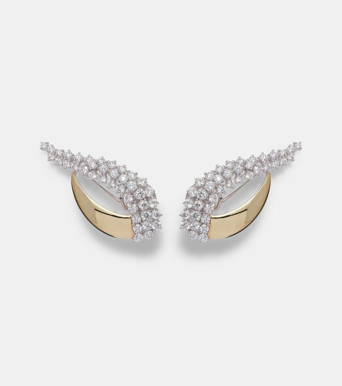 Yeprem Golden Strada 18kt gold earrings with diamonds