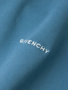 Givenchy - Logo-Embroidered Cotton-Jersey Hoodie - Blue