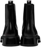 AMI Paris Black Square Toe Boots