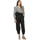 Stella McCartney Black Herringbone Pinstripe Trousers