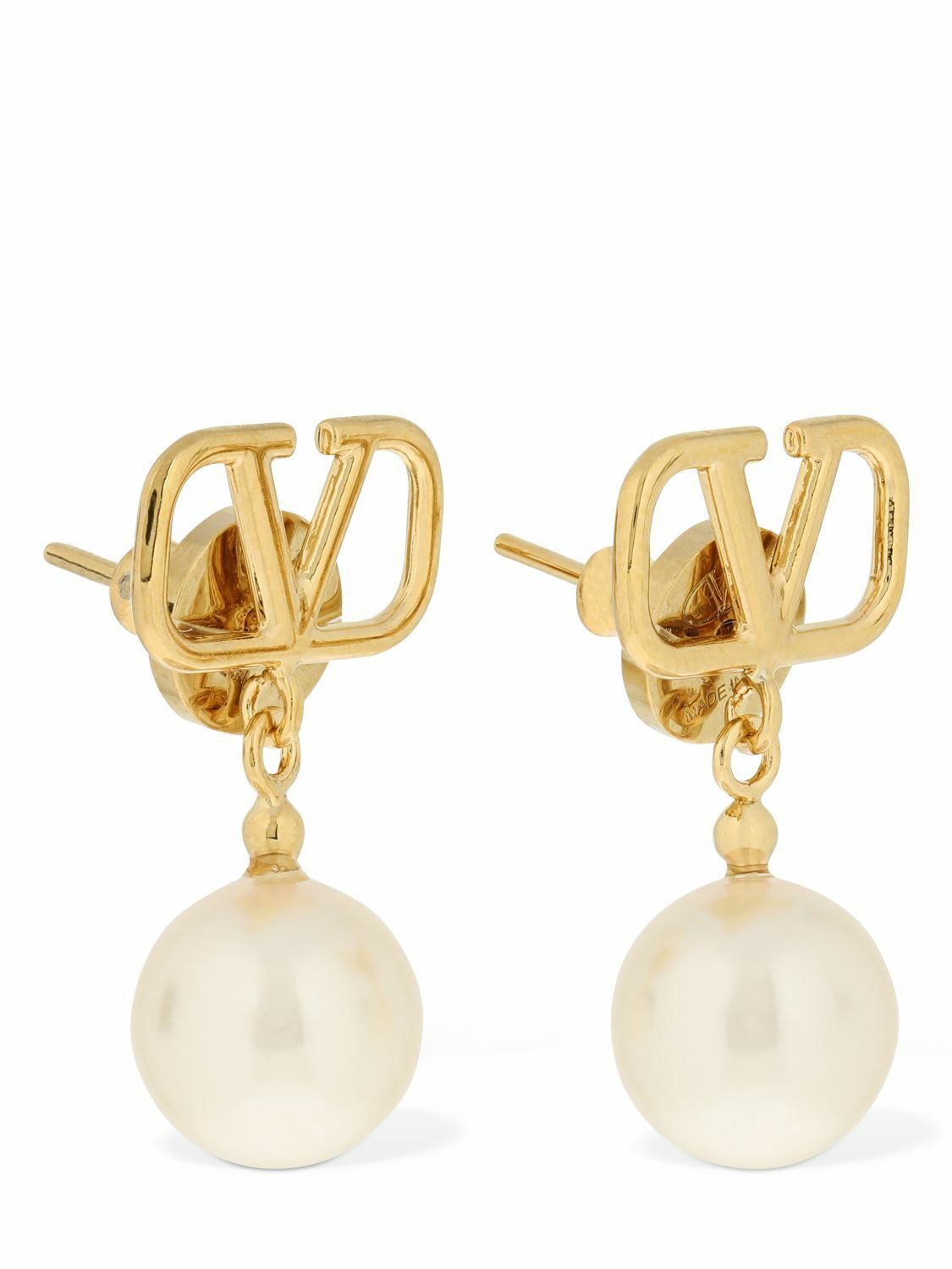 VLOGO faux pearl earrings