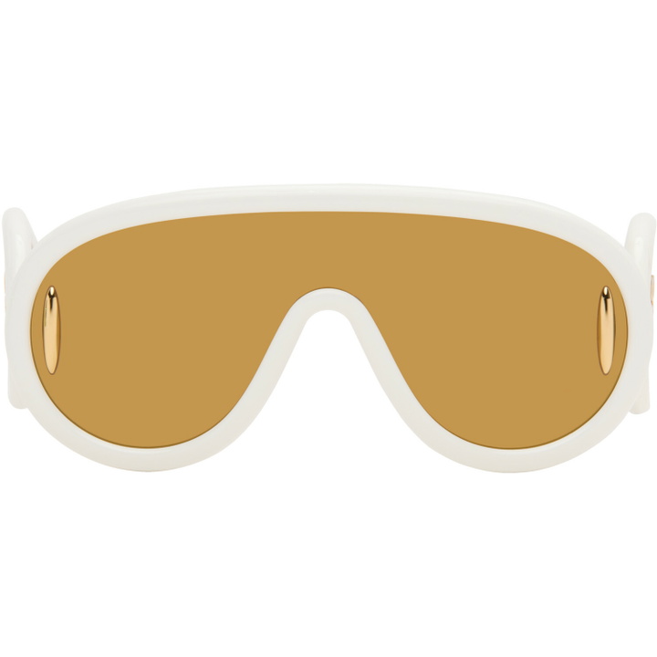 Photo: LOEWE White Wave Mask Sunglasses