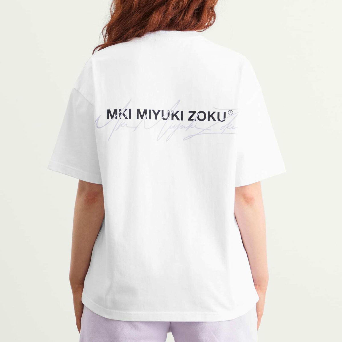 MKI Women's Signature Overlay T-Shirt Presented by END. in White/Lilac