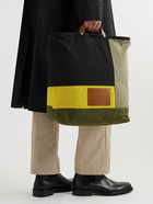 Paul Smith - Logo-Appliquéd Leather-Trimmed Cotton-Canvas Tote