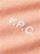 A.P.C. - Joachim Logo-Flocked Cotton-Jersey T-Shirt - Orange