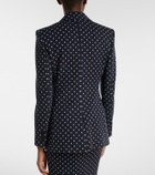 Max Mara Polka-dot double-breasted jersey blazer