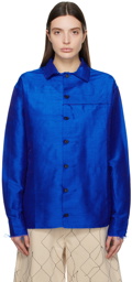 AIREI Blue Raw Edge Shirt