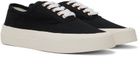 Maison Kitsuné Black Canvas Laced Sneakers