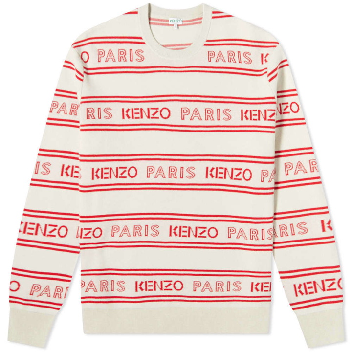 Photo: Kenzo Jacquard All Over Logo Crew Knit