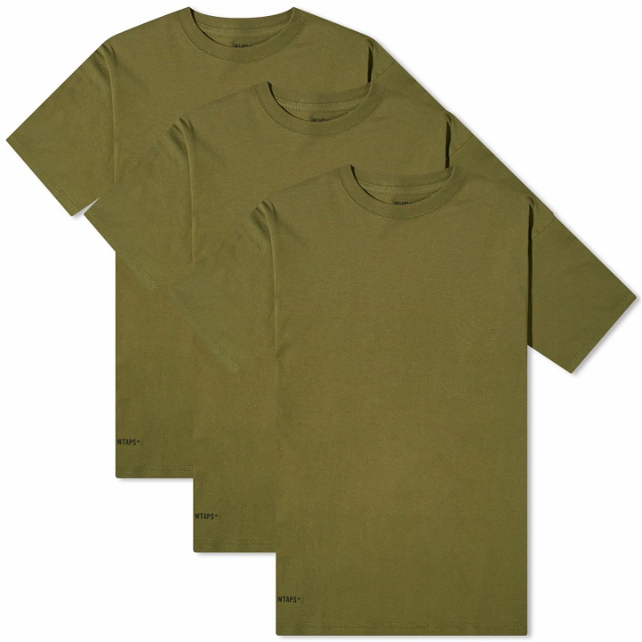 Photo: WTAPS Men's Skivvies 3-Pack T-Shirt in Olive Drab