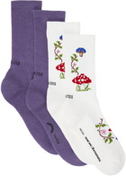 SOCKSSS Two-Pack Purple & White Trolls Socks