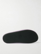 Marni - Logo-Embroidered Suede Slides - Purple
