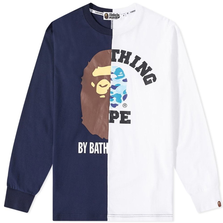 Photo: A Bathing Ape Long Sleeve College & By Bathing Relaxed Fit A