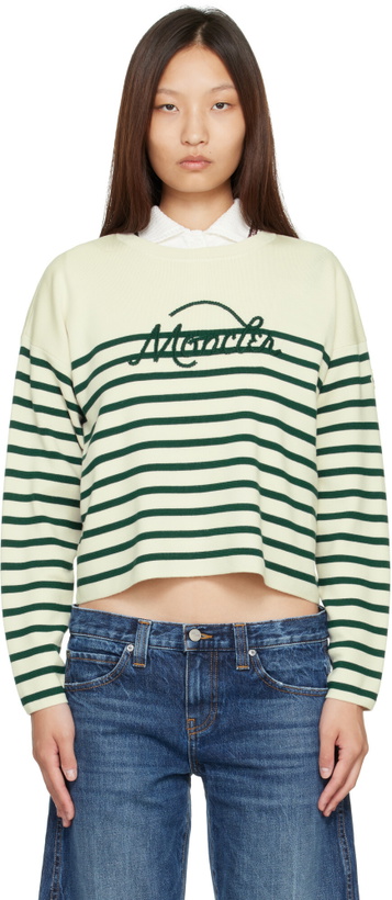 Photo: Moncler Off-White Striped Wool Sweater