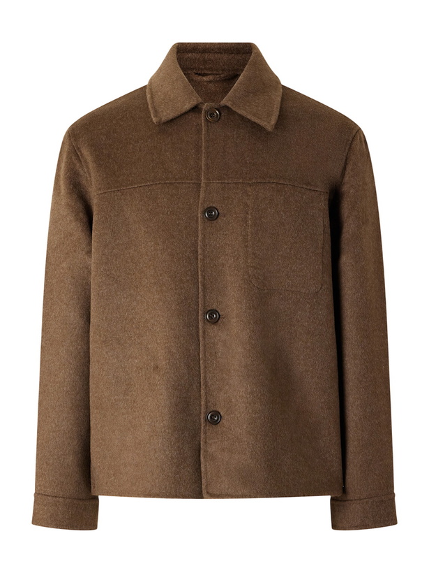 Photo: Hartford - Dary Wool-Blend Felt Blouson Jacket - Brown