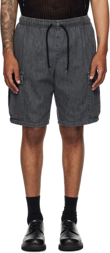 Photo: WTAPS Black MILS2301 Denim Shorts