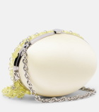 Self-Portrait Oval Small embellished clutch