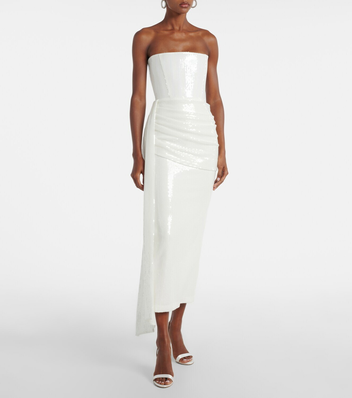 Alex Perry Bridal sequined strapless bustier gown