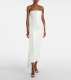 Alex Perry Bridal sequined strapless bustier gown
