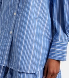 Ganni Striped oversized cotton poplin shirt