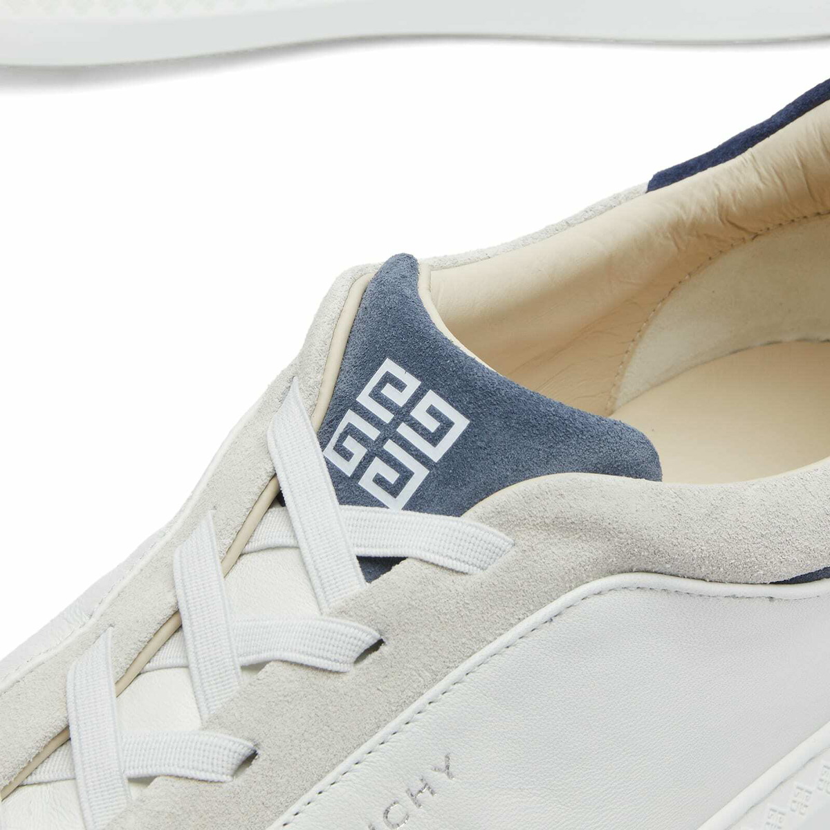 Givenchy Men's G Set Low Top Elastic Sneakers in White/Blue