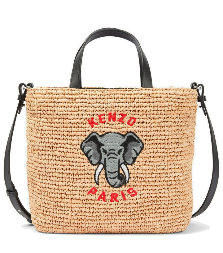 Photo: Kenzo - Small raffia tote bag
